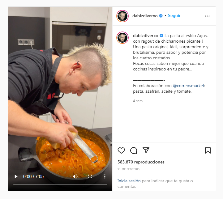 La verdadera razón por la que deberías echarle aceite de oliva a la pasta, por Dabiz Muñoz